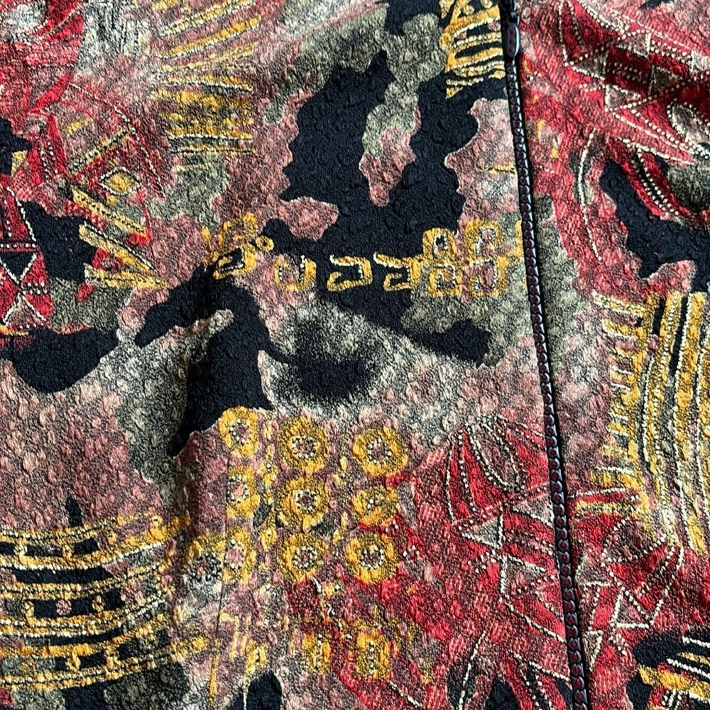 🔥Joseph Ribkoff🔥 | Vintage abstract jacket with red rhinestones - Picture 4 of 14